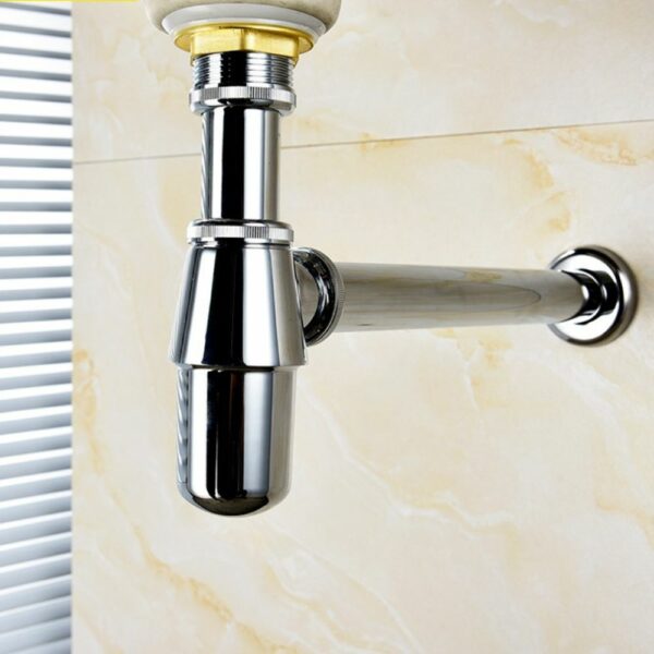 Round Bathroom Bottle Trap For Concealed Wall Drainage System - Image 4