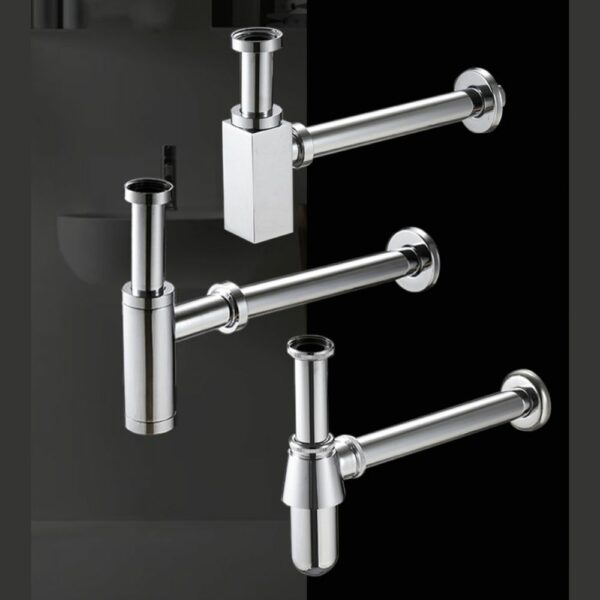 Round Bathroom Bottle Trap For Concealed Wall Drainage System - Image 5